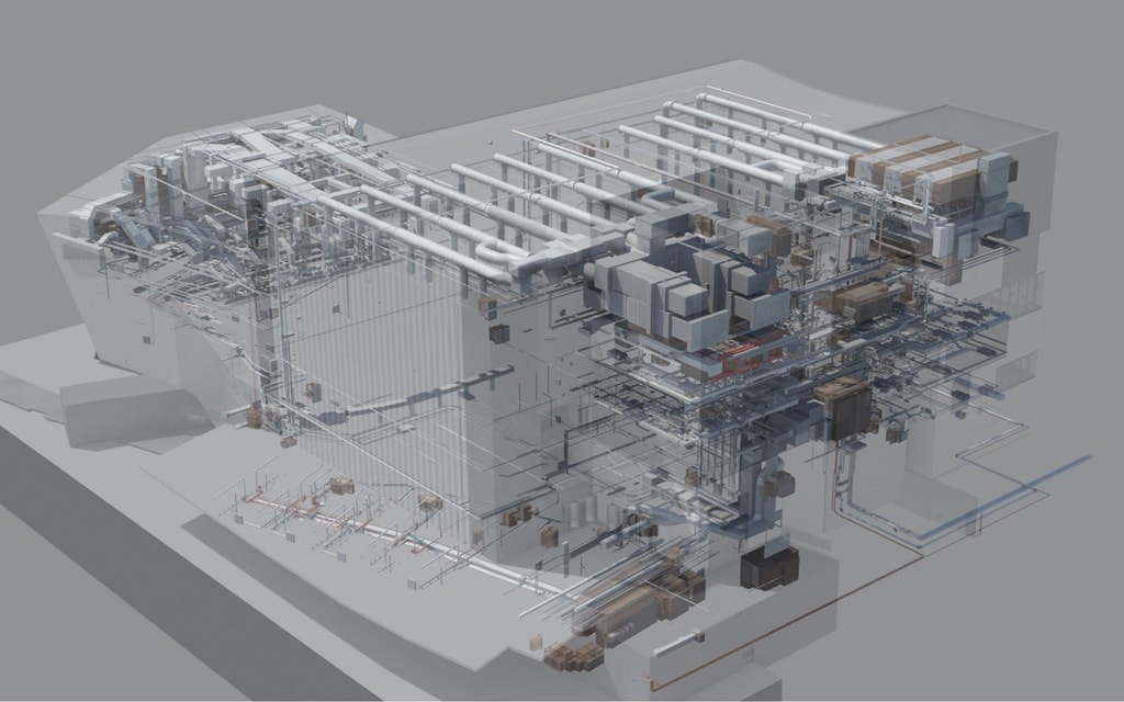 BIM visualisation of Aviva Studios, Manchester