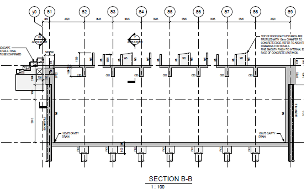 Central Foundation Boys School Sport Hall plan