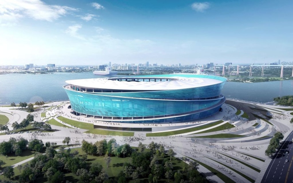 Dalian Stadium for The Big Conversation CGI Ariel view