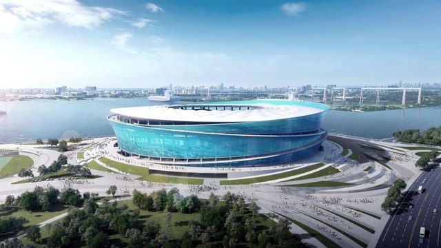 Dalian Stadium for The Big Conversation CGI Ariel view