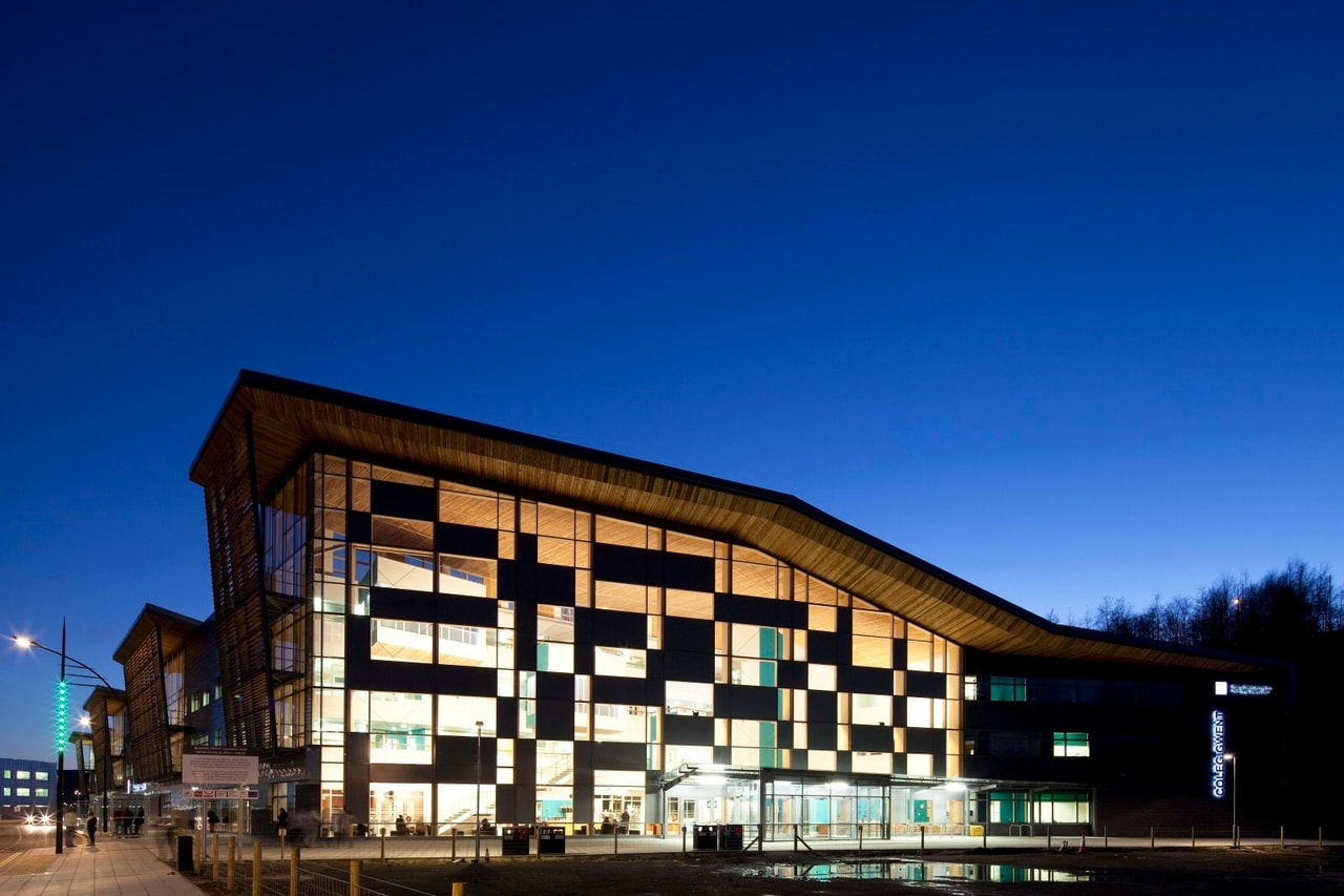 night view of building