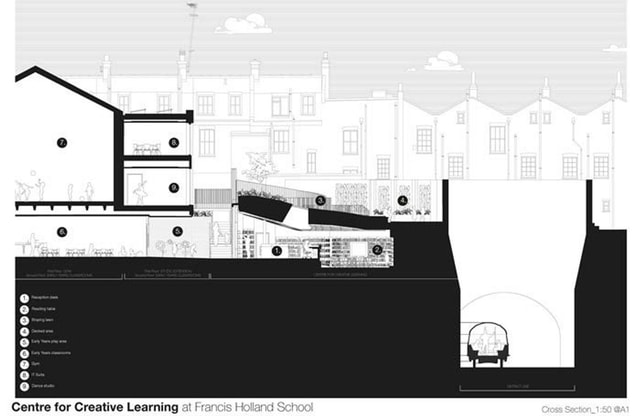 Francis Holland School Cross Section Black and White
