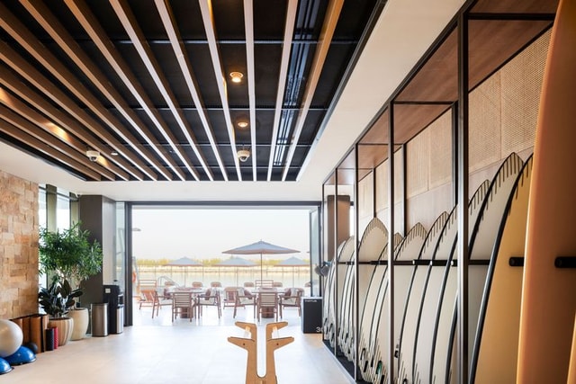 Hudayriyat Surf Ranch interior surf boards 2