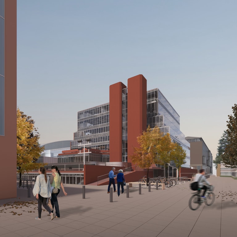 James Stirling Building University of Cambridge Exterior Building CGI 3