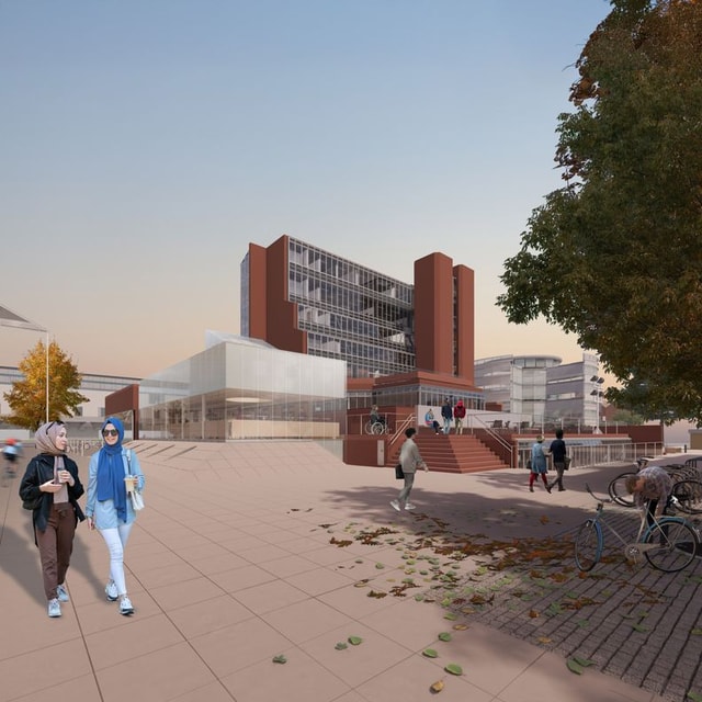 James Stirling Building University of Cambridge External Building CGI