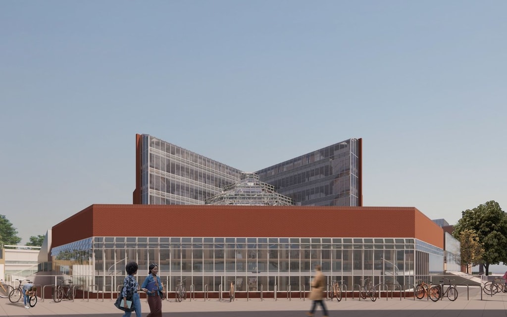 James Stirling Building University of Cambridge Exterior Building CGI 2