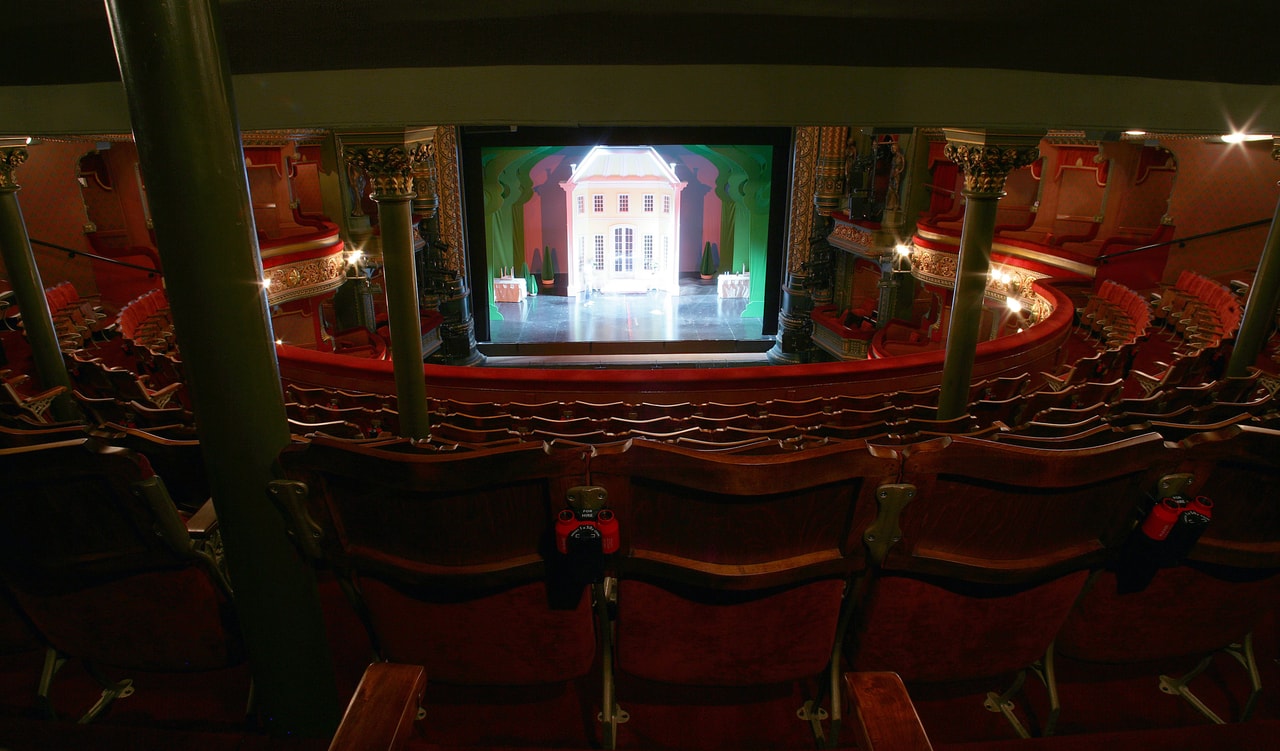 Leeds Grand Theatre from seating to stage