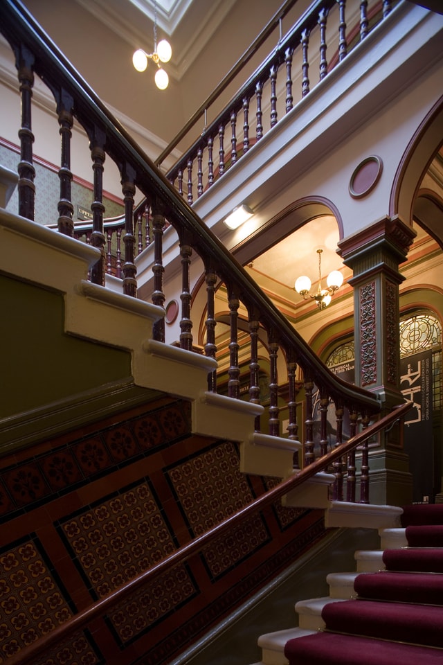 Leeds Grand Theatre stairs going down