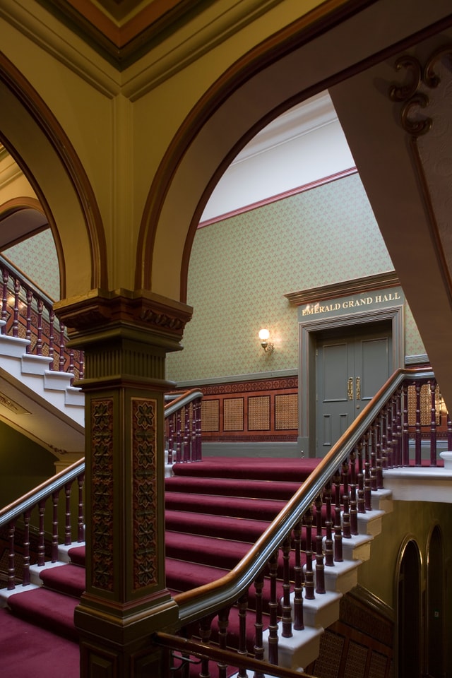 Leeds grand Theatre Stairs going up