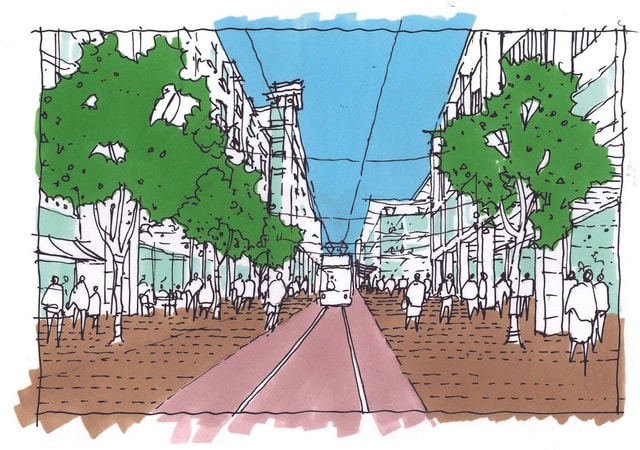 Liverpool ONE Colour Sketch