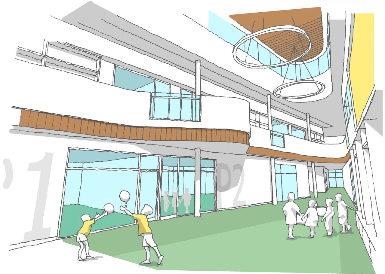 Neilston Learning Campus Sketch