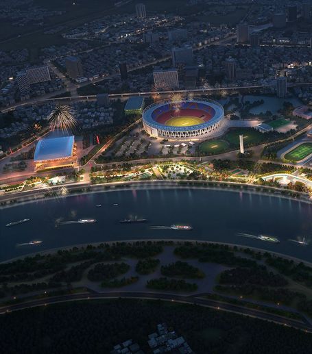 SVP Sports Enclave Arial Night