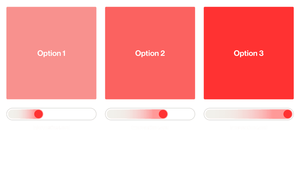 3 options of intervention levels