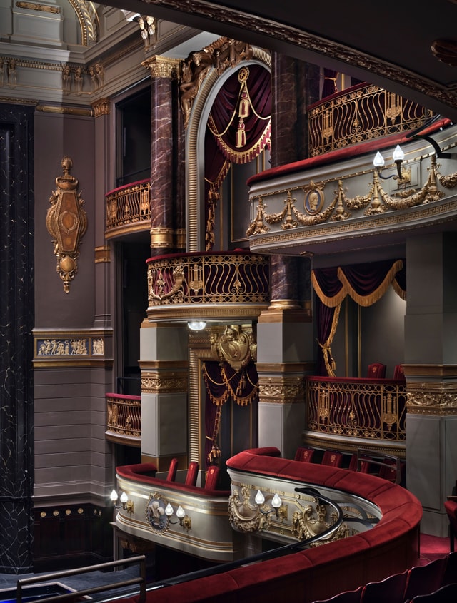 Theatre Royal Drury Lane Interior right hand side seats and walls