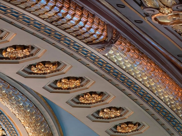 Theatre Royal Drury Lane Up close details of the ceiling
