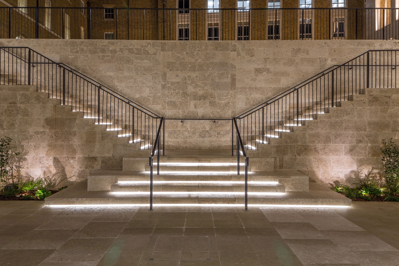 UCL Wilkins Terrace and Refectory night time lighting
