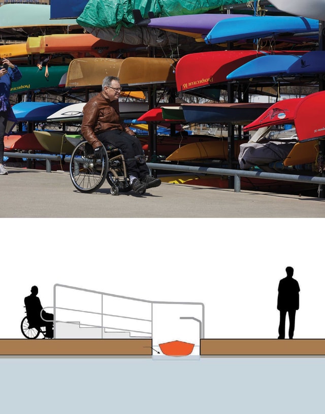 Waterfront Canoe Kayak Launch Cross section