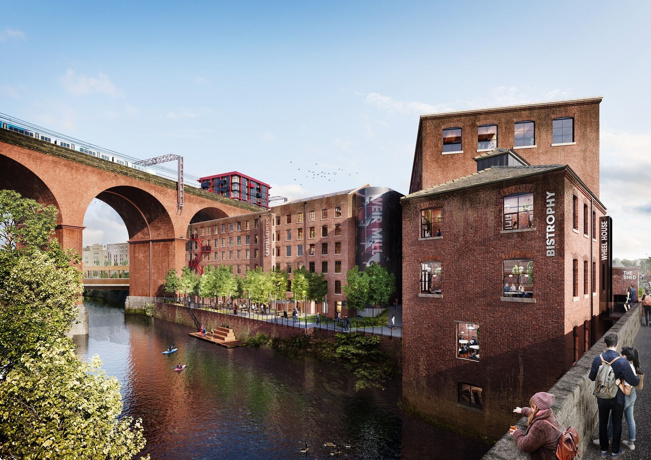 Weir Mill Stockport CGI From the Bridge