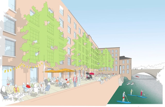 Weir Mill Stockport Colour CGI