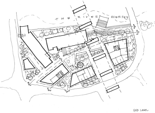 Weir Mill Stockport Sketch Black and White Arial
