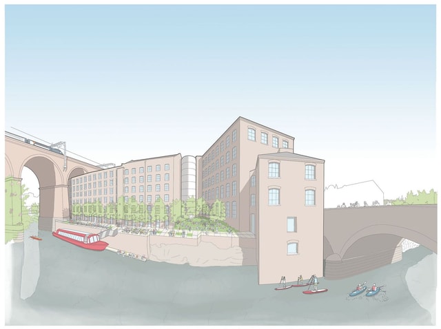 Weir Mill Stockport Colour CGI