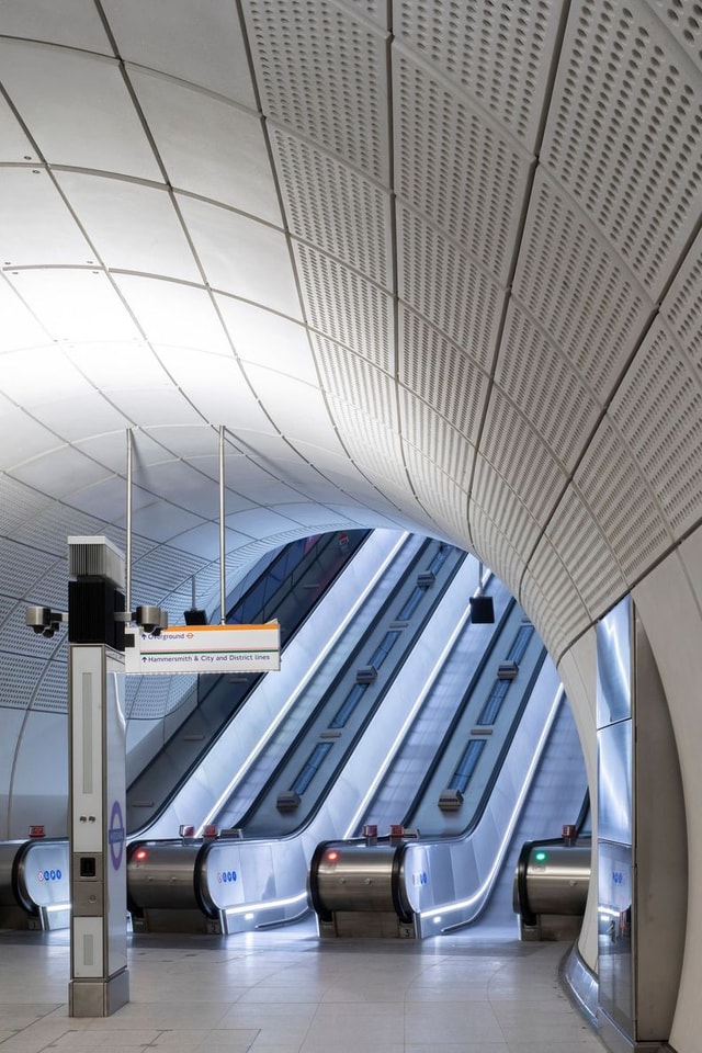Whitechapel Station Escalators going up