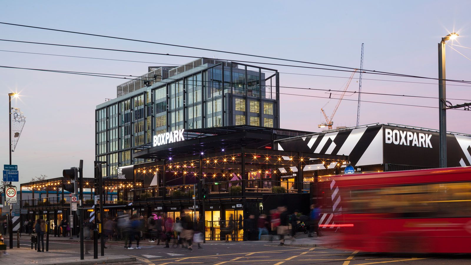 英国伦敦克莱登Boxpark集装箱公园