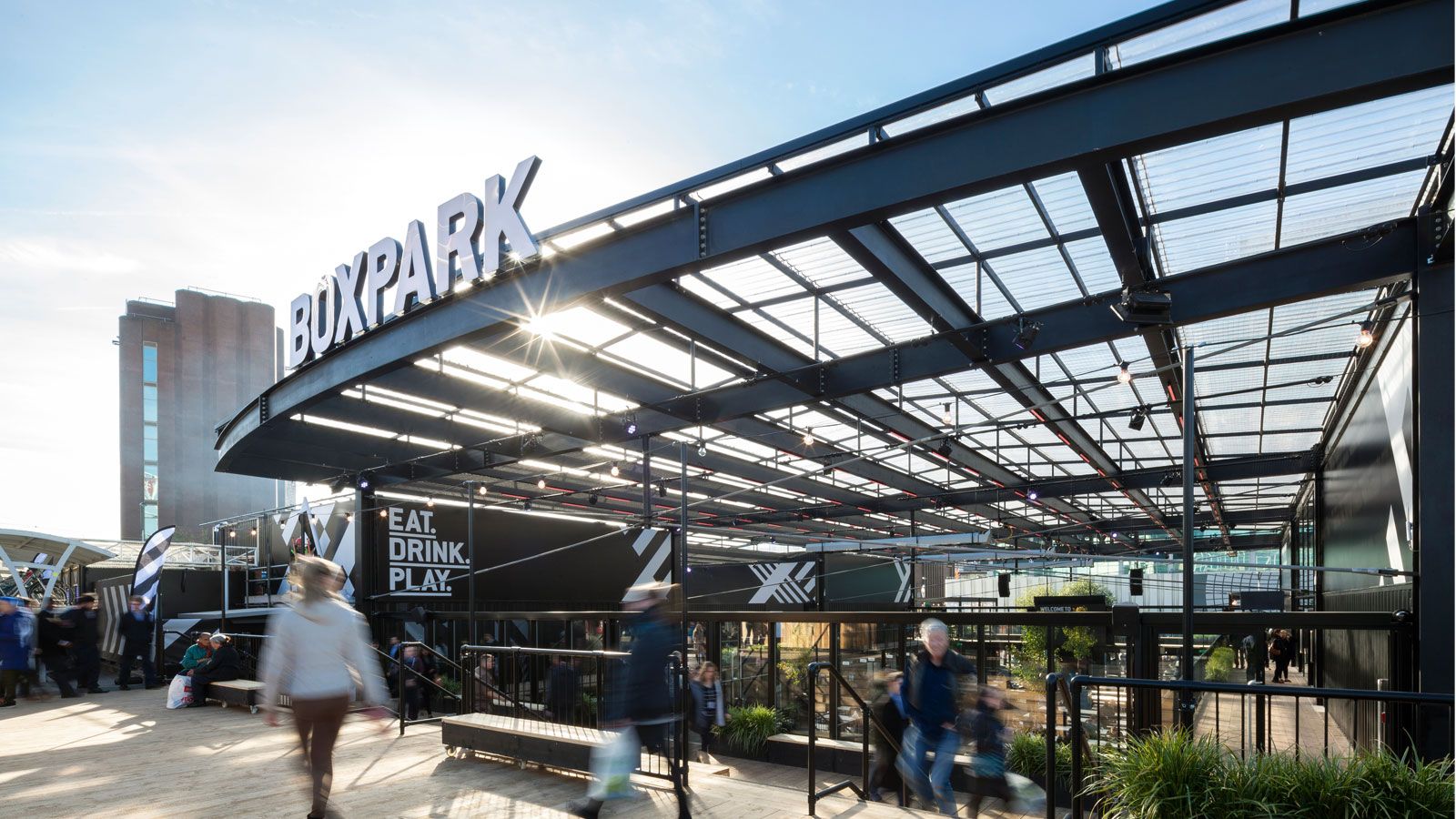 英国伦敦克莱登Boxpark集装箱公园