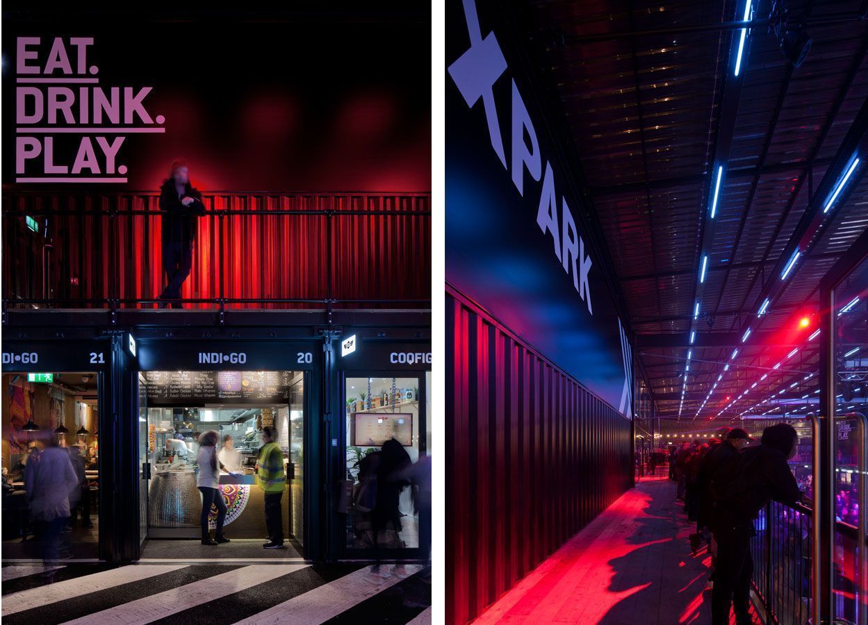英国伦敦克莱登Boxpark集装箱公园